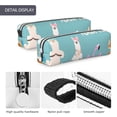 thumbnail image 4 of Cauagu Animal Meditation Print Leather Pencil Pen Case - Stationery Bag Portable Stationery Bag Big Capacity Pencil Pouch Cosmetic Organizer Bag for Men & Women, 4 of 7