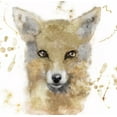 thumbnail image 2 of Sasha 20x20 Black Ornate Wood Framed with Double Matting Museum Art Print Titled - Golden Forest - Fox, 2 of 4
