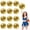 Gold+Silver, variant on Cheerleading Pom Poms 14 Pcs with Straight Handle, Handheld Squad Pompoms for Sports Team Cheer Spirit Games, Dance Party Adults