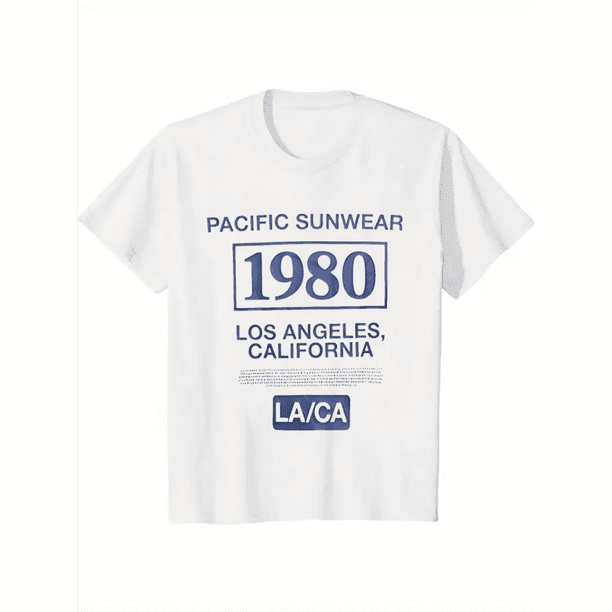 Men's Pacific Sunwear LA 1980 Oversized T-Shirt - Multicolor Menswear Top