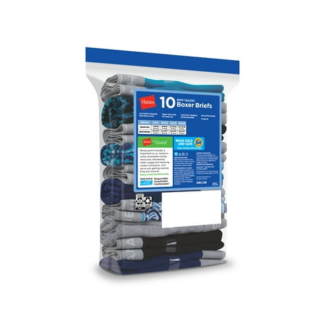Hanes Boys' 10pk Boxer Briefs - Colors May Vary XL