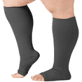 thumbnail image 5 of Wide Calf Support Socks for Women and Men Circulation 20-30mmHg Black, 2XL, 5 of 9