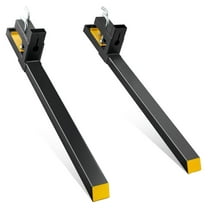 Pallet Forks 4000 lbs Capacity 60 Inch, Tractor Bucket Forks Clamp On, Heavy Duty Front Loader Attachment for Tractor, Skid Steer, Agriculture