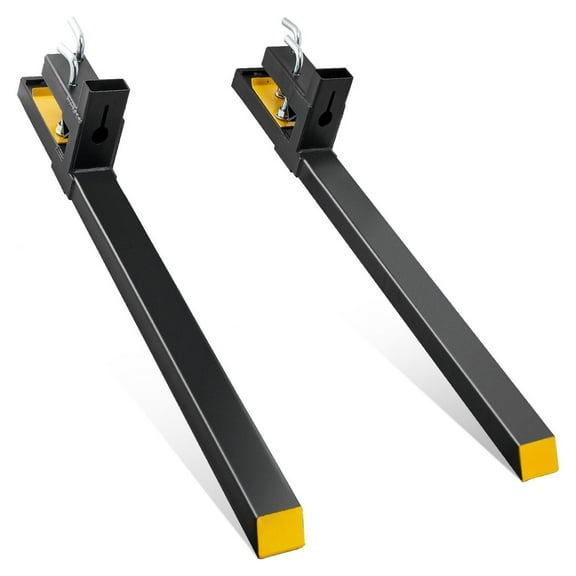 Pallet Forks 4000 lbs Capacity 60 Inch, Tractor Bucket Forks Clamp On, Heavy Duty Front Loader Attachment for Tractor, Skid Steer, Agriculture