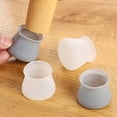 thumbnail image 1 of fundas de piernas de mesa que se pueden mover libremente, protectores de suelo de piernas de taburete para evitar arañazos y ruido de 3 - 4,5 cm (blanco + gris), 1 of 5