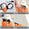 thumbnail image 3 of 1pc Black Cat Ghost and Pumpkin Absorbent Non-Slip Bathroom Thickened Flannel Rug Decor,Soft,Quick Drying,Suitable For Indoor/outdoor Use,Bathrooms,Bedrooms,Kitchens,Terrace,Laundry Rooms,16"x24", 3 of 9