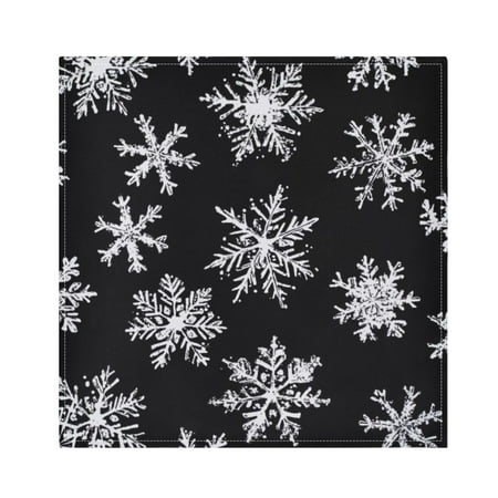 

Satin Polyester Napkins - 20x20 InchSingle-Sided Printed Napkins 1-Piece/4-Piece/6-Piece Set DIY Personalized Table Setting，Snowflake