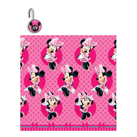 Matching Window And Shower Curtain Sets Disney Minnie Mouse 13 Piece Printed Shower Curtain Set With Matching Hooks- 1 Shower Curtain 72