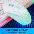 thumbnail image 4 of Gaming Keyboard and Mouse Combo, K1 RGB LED Backlit Keyboard with 104 Key for PC/Laptop(White), 4 of 4