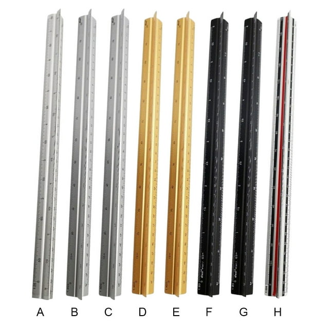 Échelle de Remplacement en Alliage d'Aluminium pour Architectes, 30cm, Noir