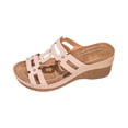 thumbnail image 2 of YOUYEDIAN Orthopedic Sandals for Women Arch Support Flat Wedge Sandals Wide Width Non Slip Slip on Hiking Shoes Comfort Orthopedic Shoes, 2 of 6