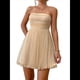 thumbnail image 2 of Vestido de Cóctel de Verano para Mujer: Minivestido de Tubo con Volantes Fruncidos Champán S, 2 of 10