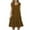 Coffee, variant on Uaswgudfs Summer Dresses for Women 2025 Sleeveless Sundress: Round Neck Midi Dress with Tiered Skirt & Breezy Fit Coffee M