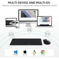 thumbnail image 2 of 9010M Multi-Device Keyboard and Mouse Combo, 2.4GHz/Bluetooth 5.0/4.0 Wireless & Set for Windows/Mac/Linux/Chrome, Support 4 Devices, Low-Profile Silent Click, Battery Powered, 2 of 4