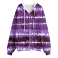 thumbnail image 4 of Towmus Oversized Zip Up Hoodie for Women Tie-Dye Graphic Sweatshirts Gradient Printed Y2K Clothes Casual Long Sleeve Plus Size Hoodies XS-6XL, 4 of 5