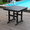 Gray, variant on Eyisean 35" Modern Outdoor Dining Table, All-Weather Waterproof Square Desk with Umbrella Hole, Durable Portable Wood Grain Table with 304 Stainless Steel Screws, Easy Clean for Poolside, Garden