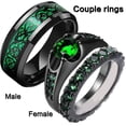 thumbnail image 1 of Jewelry Ruby Couple Ring Valentine's Day Gift Wedding Ring Sets, 1 of 1