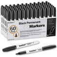 thumbnail image 1 of Keebor Advanced Permanent Markers Fine Tip, 60 Pack Black Permanent Marker Set, Waterproof - Quick Drying, Office Supplies, 1 of 5
