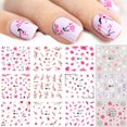thumbnail image 1 of Pegatinas de manicura francesa, conjunto de calcomanías de uñas de agua con ondas de arcoíris, decoraciones de neón de verano, deslizadores de puntas francesas irregulares, GLJF25-36 de envoltura Tan Jianjun unisex, 1 of 2