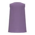 thumbnail image 5 of BXJX 2025 Womens Cotton Linen Tank Tops- Solid Color Sleeveless Casual Lightweight Quick Dry V Neck Summer Shirts Purple Size XL, 5 of 6