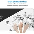 thumbnail image 4 of HAHDAXIA Japanese Black White Cherry Blossom Gaming Mouse Pad XL Extended Large Mousepad with Nonslip Rubber Base Stitched Edges Laptop Computer Keyboard Desk Mat for Office Home Gamer, 4 of 7