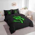 thumbnail image 3 of Feelyou Cartoon Wildlife Kids Twin Bedding Sets 7-Piece, Watercolor Dreagon Sword Bedding Comforter Set, Western Magical Animals Reversible Sheet Sets, Lightweight Room Decor, 3 of 8