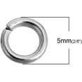 thumbnail image 2 of HDSupplies 1000 Pieces - 5mm Jump Rings - Silver Tone - 18 Gauge (1mm Thickness), 2 of 3