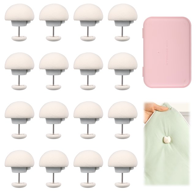 Moyic Clips de fijación para edredón de 16 piezas, sujetan de forma segura el edredón con facilidad, soporte de fijación para edredón de Almacenamiento y organización del hogar