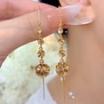 thumbnail image 5 of Staron under $5 Vintage Crystal Tassel Earrings, Synthetic Stone Drop Dangle Earrings, Women's Fashion Jewelry for Travel Holiday, Costume Jewelry Earrings for Women, 5 of 7