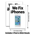 thumbnail image 2 of We Fix Phones (24" X 36") Vinyl Decal Only (Pack of 2) |Sign|Sticker|Poster, 2 of 4