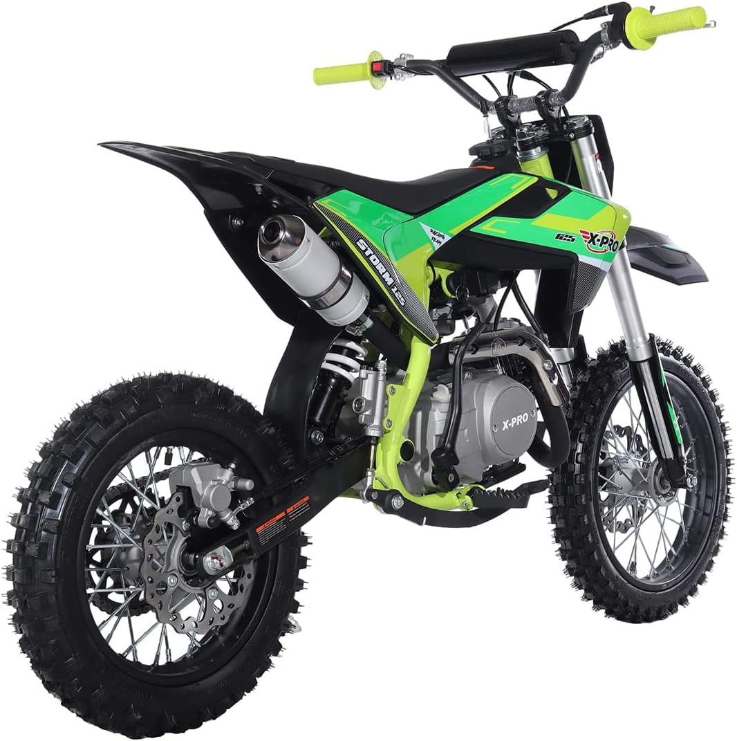 X-Pro Storm Gasoline 125cc 4-Stroke Dirt Bike - Green