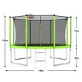 thumbnail image 4 of 12FT Trampoline Green for Kids & Adults with Basketball Hoop and Ball ,Recreational Trampolines with Safety Enclosure for Back Yard Outdoor, 4 of 8