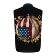 thumbnail image 5 of Yaoyar Mens Sleeveless 4th of July Shirts Casual American Flag Stars and Stripes Button Down Patriotic Tank Top with Pockets, 5 of 5