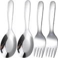 thumbnail image 1 of Shisuyan Grands Couverts de Service Acier Inoxydable Argent 4 Pcs 5.1x1.6x0.6in, 1 of 9