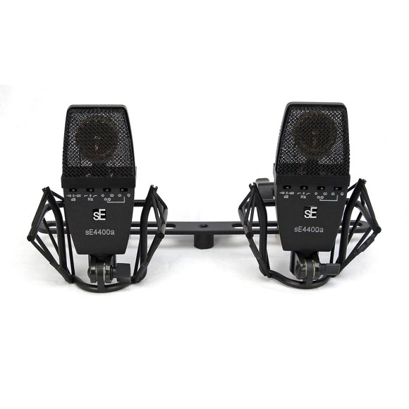 SE ELECTRONICS - SE4400a Multi Pattern Large Diaphragm Vintage Microphone with Shockmount and Case, Factory Matched Pair