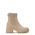 No Boundaries Women's Chelsea Boots with Knit Panel