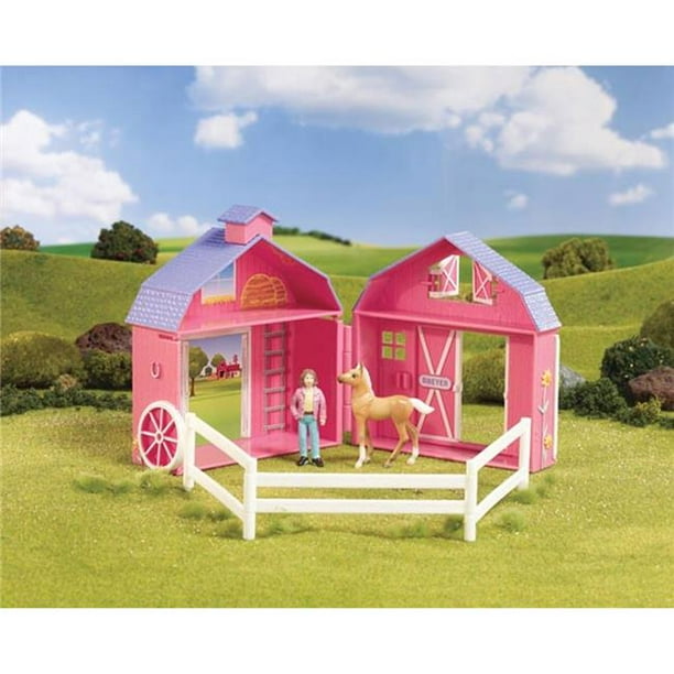 Breyer Stablemates Horse Crazy Pocket Barn and Horse Play Set (132