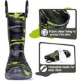 thumbnail image 6 of Kushyshoo Kids Light up Rain Boot Black Camouflage Toddler Boys Shoes Size 11, 6 of 7