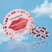 Vitamasques Cherry Vegan Collagen Lip Mask, Moisturize & Plump , One Patch