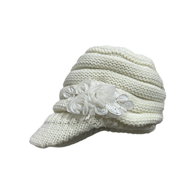 VONKY Knitted Hats With Ear Protectors For Extra Warmth In Winter Acrylic Fiber Matreial Knitted Caps white 5Set