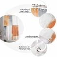 thumbnail image 3 of Ombre Orange White Gray Oil Painting Shower Curtain, 72" x 72", Abstract Art Waterproof Bathroom Curtain Washable Shower Curtain Set with 12 Hooks, 3 of 6