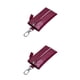 thumbnail image 2 of Qarigey Cartera de cuero para llaves, monedero, viaje, playa, escuela, llavero, bolsa organizadora de recibos con cremallera para mujeres Type5 NO5, 2 of 6