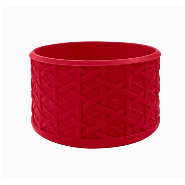 La funda protectora con patrón tejido de macarrón es adecuada for varios tipos de tazas. Cubrevasos de silicona. Funda anticaída de silicona for copa Ice Ba.