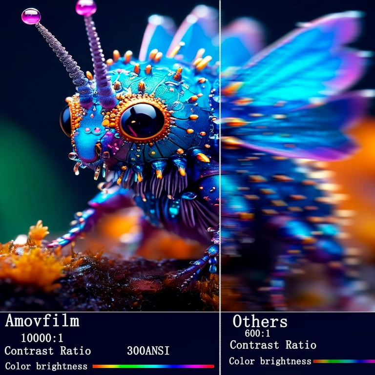 Mini Portable Projector, 4K/260 ANSI Smart Projector with WiFi 6 BT 5.0, 180 Degree Rotation Screen Adjustment, Home Video Projector Built-in Android 11.0 OS Compatible for Laptop, PC, Smartphone