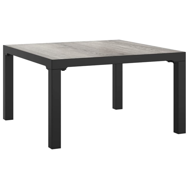 Mesa de café para patio exterior VidaXL, duradera, de acero DPC gris