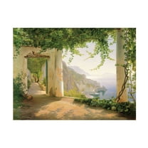 Trademark Fine Art Carl Frederic Aagaard View to the Amalfi Coast Canvas Wall Art - 24x32