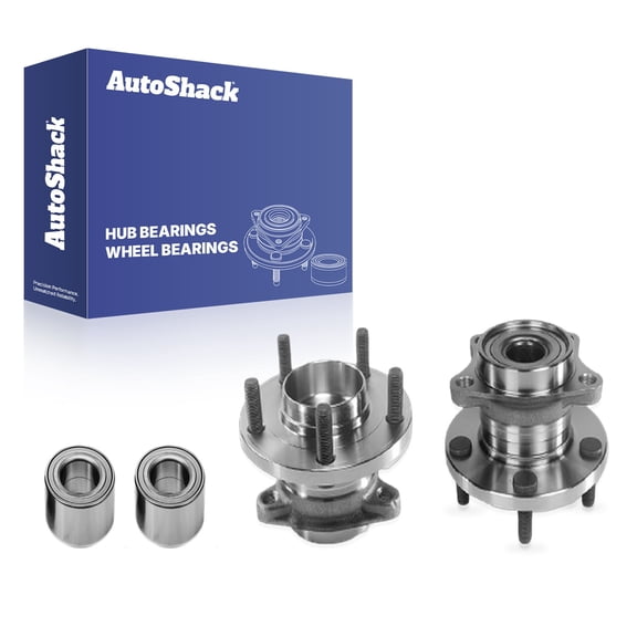 AutoShack Rear Wheel Hub Bearing Assemblies without ABS   Front Wheel Bearings Replacement for 2007-2015 Mazda CX-9 4-PC Kit