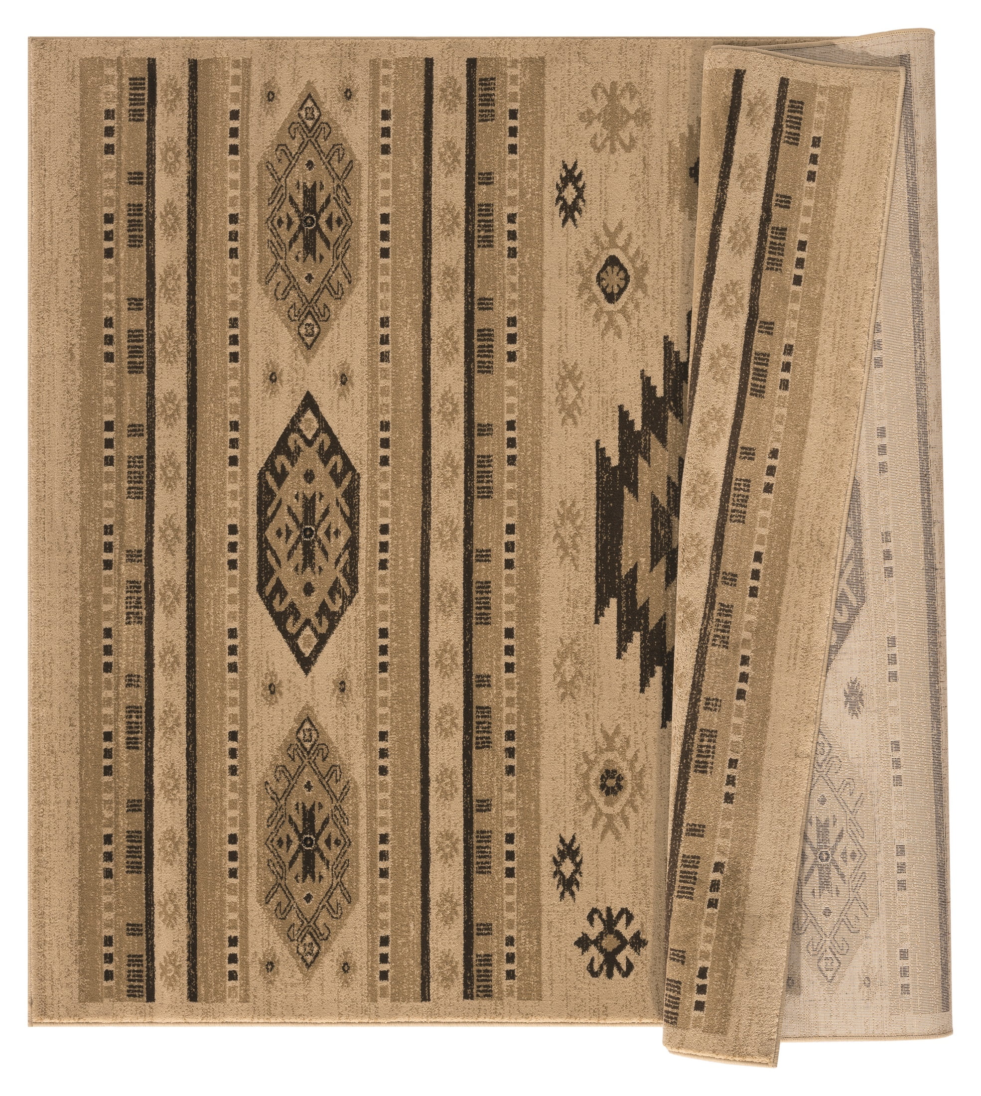 United Weavers Plateau Mason Southwestern Plaid Accent Rug, Cream, 1'10" x 3'