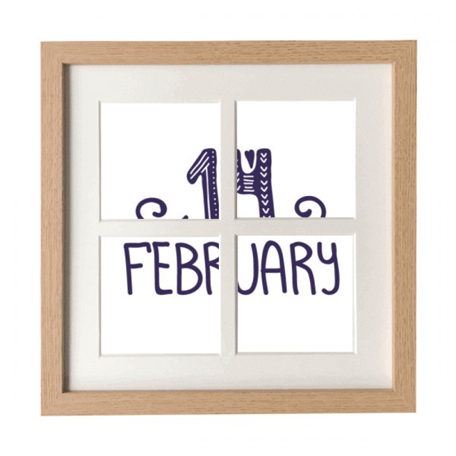 Marco de escritorio de pared 14 de febrero amor cito 4 aperturas Unbranded 27.8 x 27.8 cm