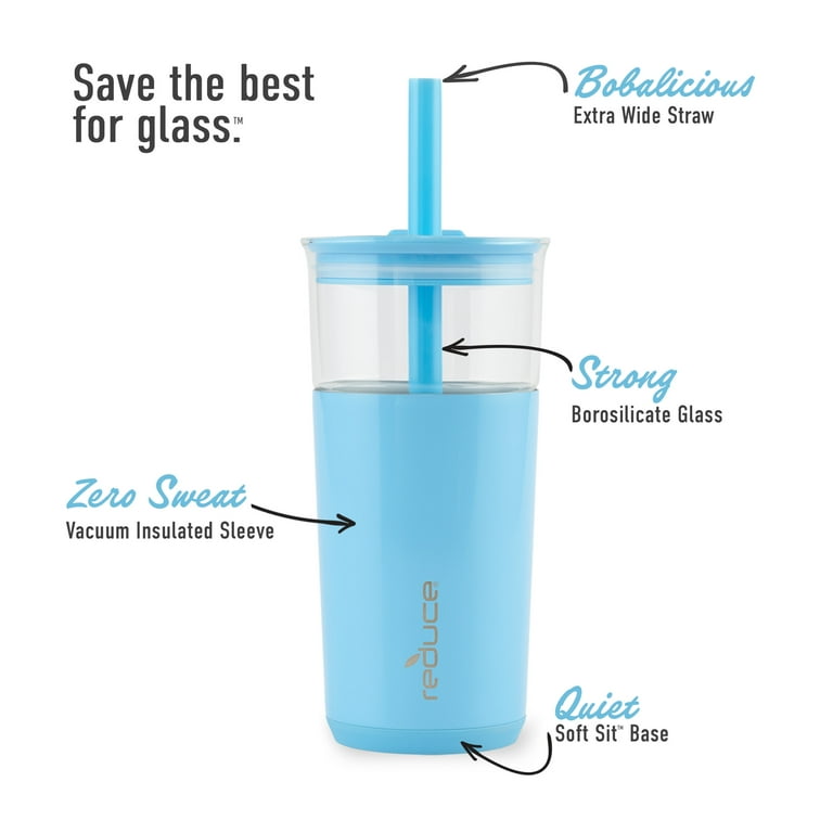 Reduce® Aspen Vacuum Insulated Stainless Steel Glass Tumbler with Lid and  Straw, Everglade, 20 oz 